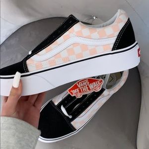 Pink Checkered Vans